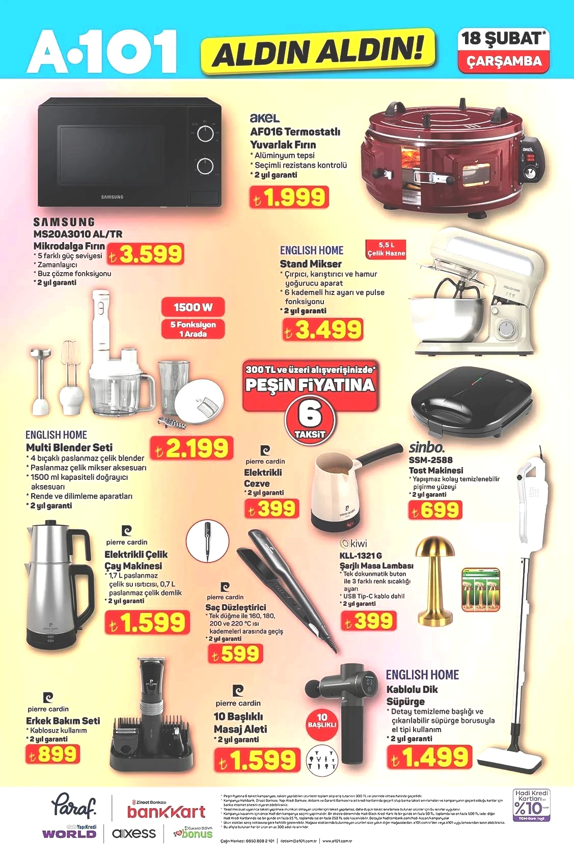 18 ŞUBAT A101 AKTÜEL KATALOGU