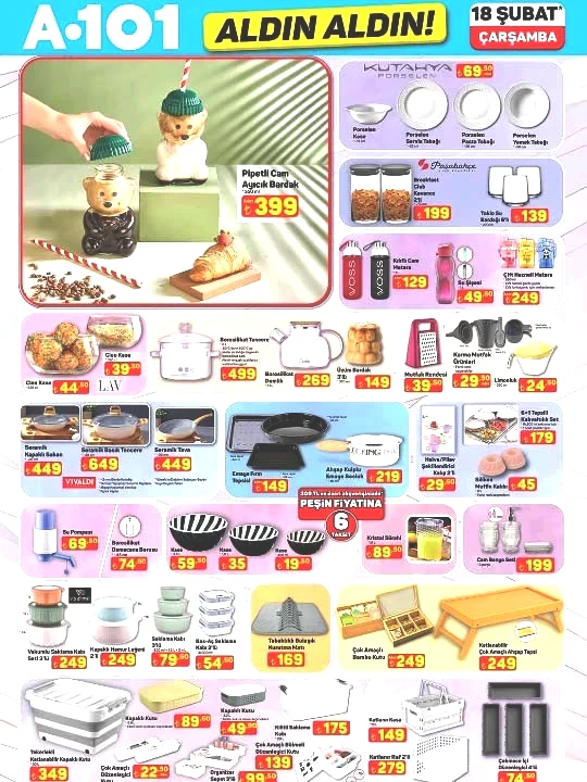 A101 AKTÜEL ÜRÜNLER AFİŞİ 18 ŞUBAT 2026 (YENİ LİSTE TAMAMI)