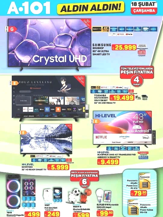 A101 AFİŞİ 18 ŞUBAT 2026 - BU HAFTA YEPYENİ KATALOG ÜRÜNLERİ