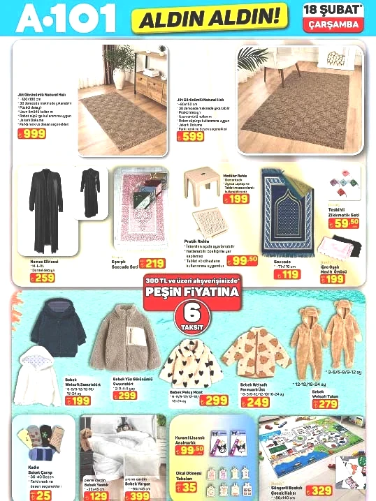 A101 AKTÜEL ÜRÜNLER AFİŞİ 18 ŞUBAT 2026 (YENİ LİSTE TAMAMI)