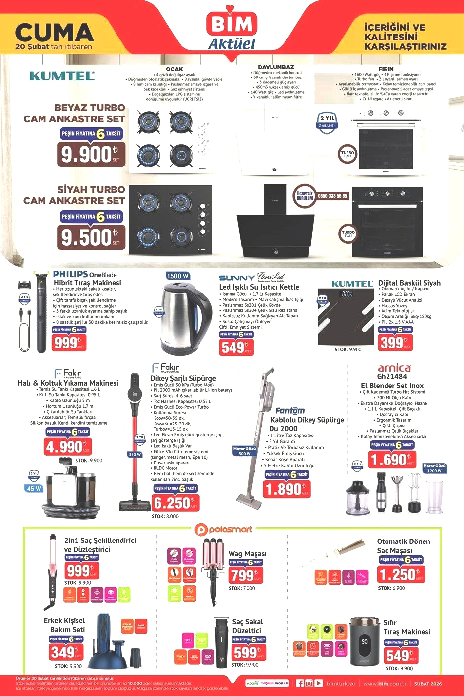 20 ŞUBAT CUMA BİM AKTÜEL KATALOĞU