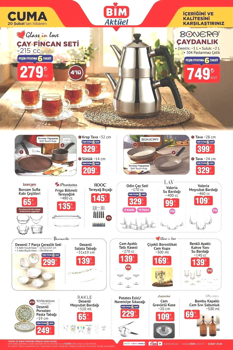 20 ŞUBAT CUMA BİM AKTÜEL KATALOĞU