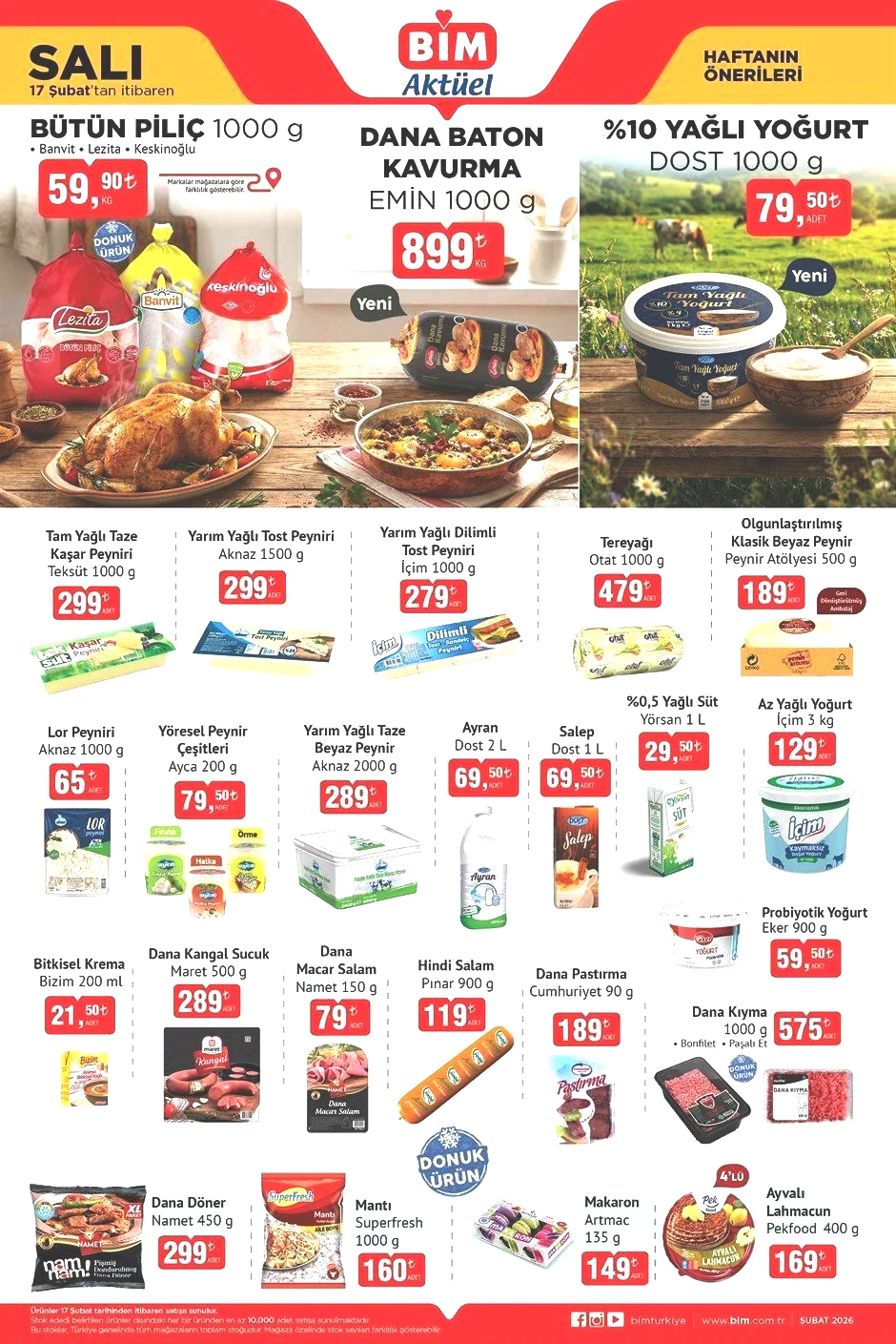 17 ŞUBAT SALI BİM AKTÜEL KATALOĞU