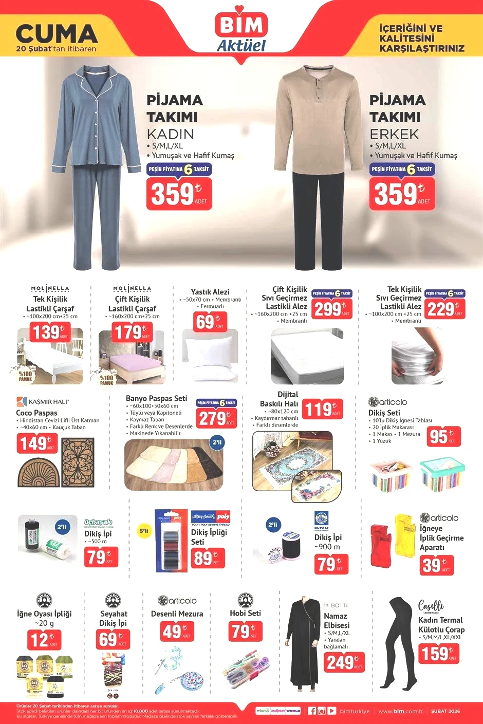 20 ŞUBAT CUMA BİM AKTÜEL KATALOĞU