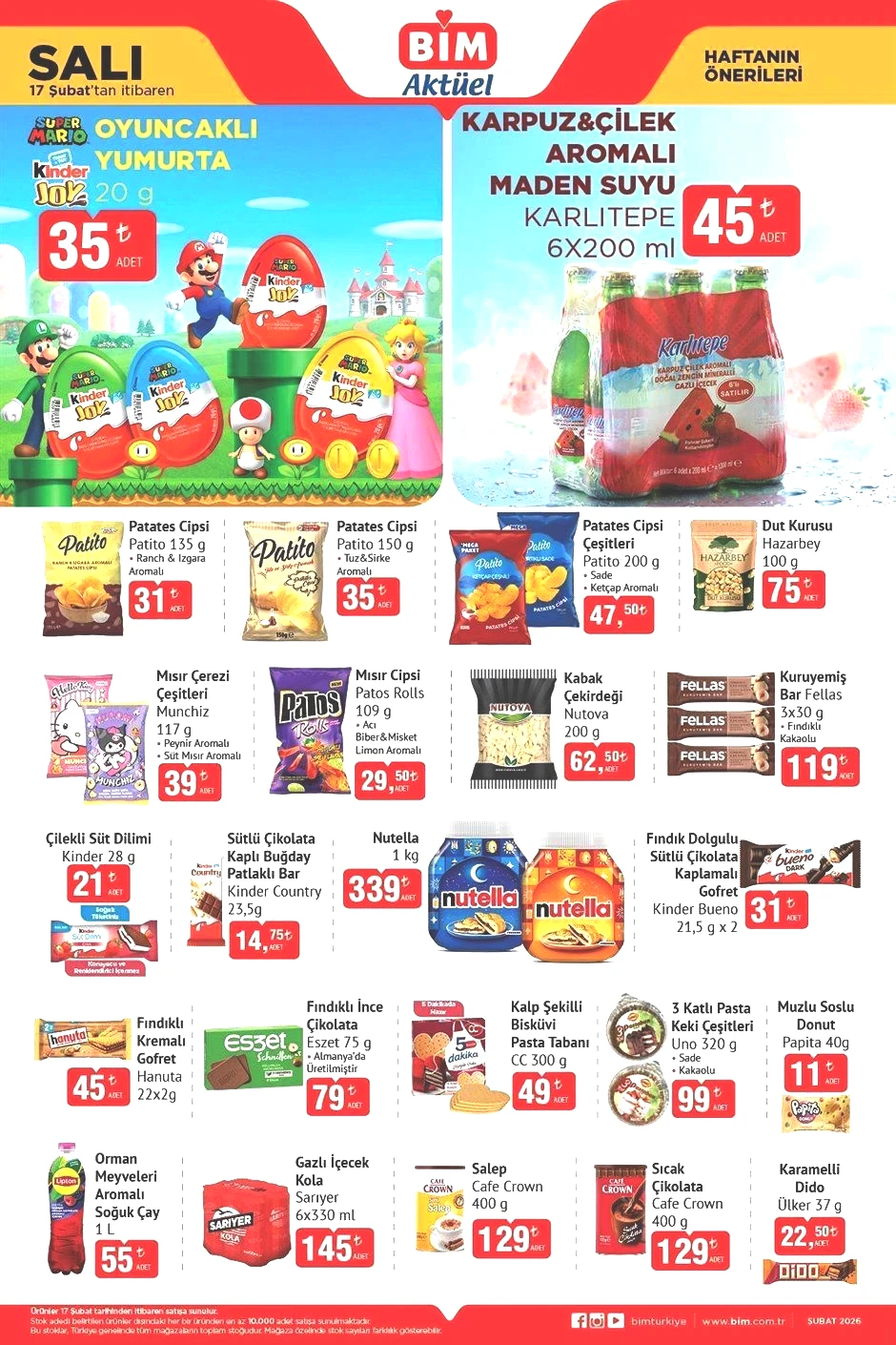 17 ŞUBAT SALI BİM AKTÜEL KATALOĞU