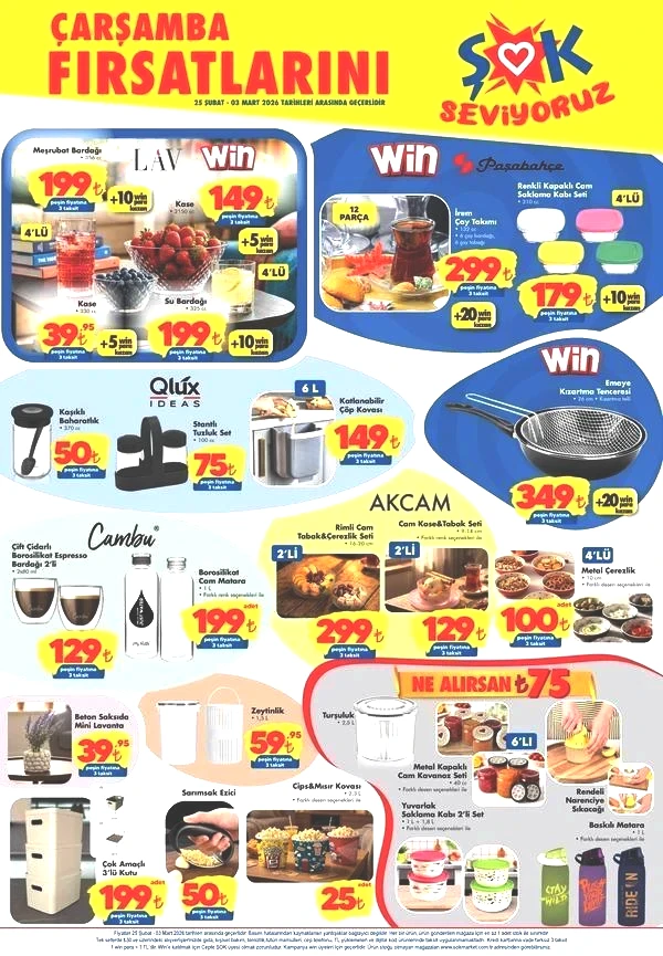 ŞOK MARKET AKTÜEL ÜRÜNLER LİSTESİ