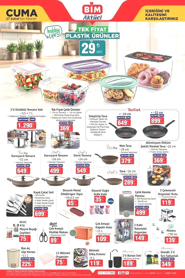 27 ŞUBAT BİM AKTÜEL KATALOĞU | BİM 27 Şubat aktüel kataloğunda bu hafta hangi ürünler satışa sunulacak Kahve Makinesi, Tost Makinesi, Isıtıcı, Karnıyarık Tencere...