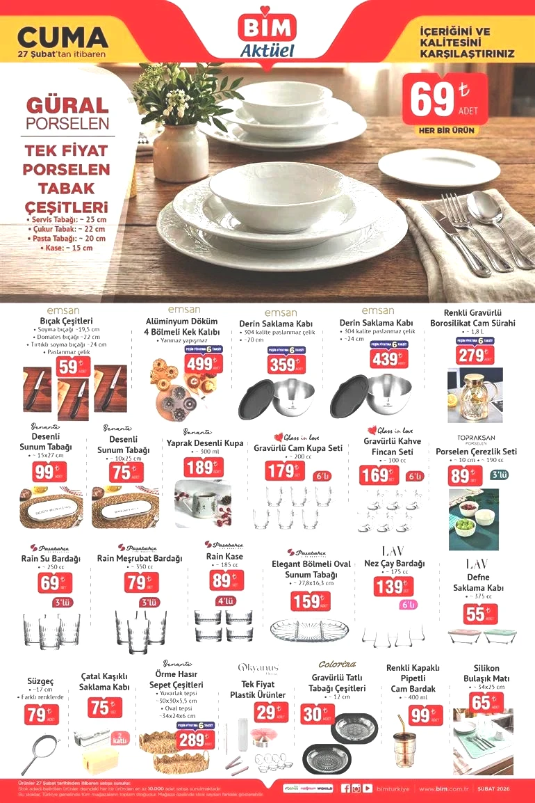 27 ŞUBAT BİM AKTÜEL KATALOĞU | BİM 27 Şubat aktüel kataloğunda bu hafta hangi ürünler satışa sunulacak Kahve Makinesi, Tost Makinesi, Isıtıcı, Karnıyarık Tencere...